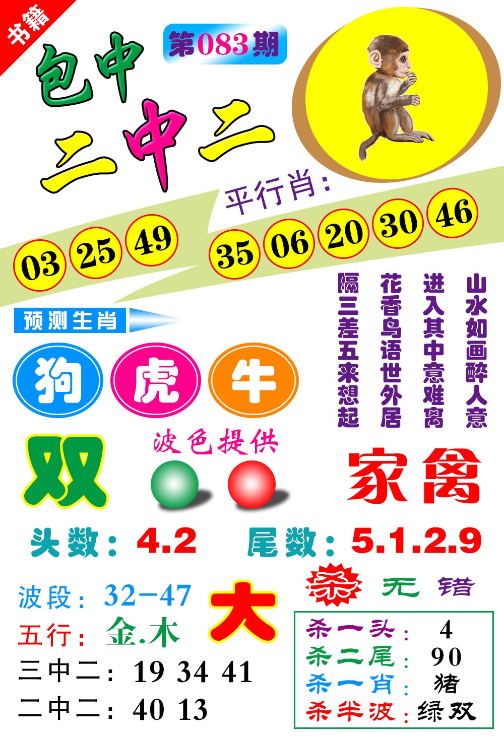 083期澳门预测生肖[图]