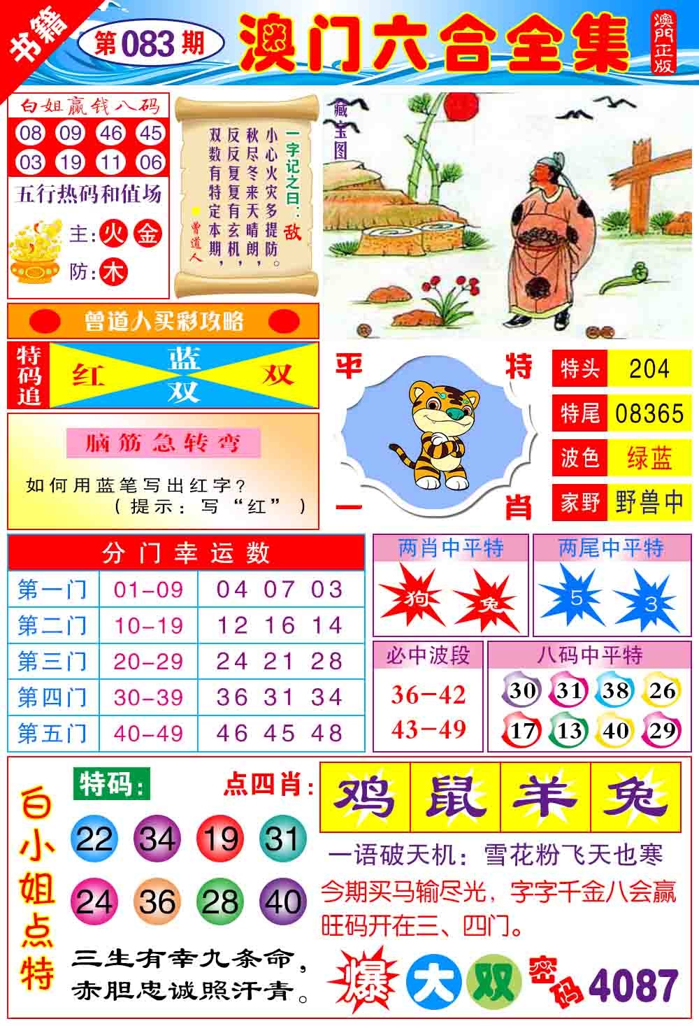 083期澳门全集六合[图]